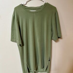 Nike Yoga Men's Olive Short Sleeve Tee